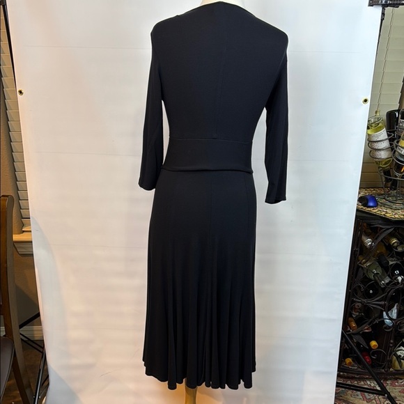 Jones New York Black Dress with 3/4 Length sleeves, Size 8 - Picture 2 of 5